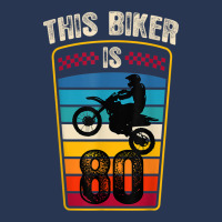 80 Year Old Birthday Party 80th Family Dirt Bike Motocross Men Denim Jacket | Artistshot