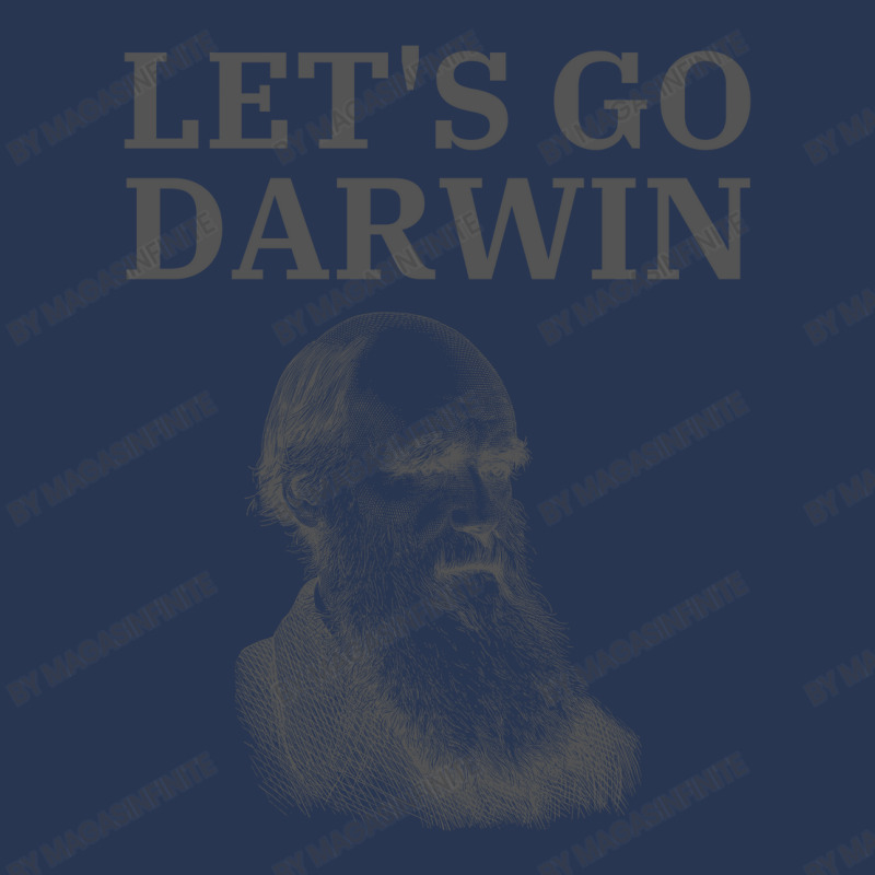 Lets Go Darwin - Charles Darwin Portrait Ladies Denim Jacket by Magasinfinite | Artistshot