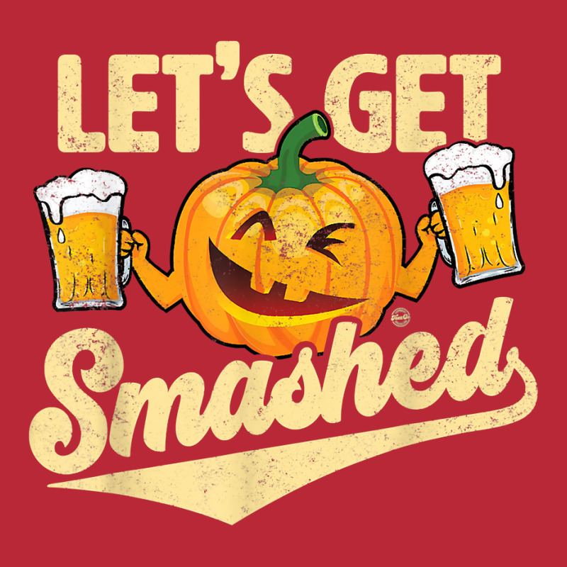 Lets Get Smashed Funny Pumpkin Beer Halloween T Shirt Women's V-Neck T-Shirt by vaesifoxidy | Artistshot