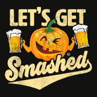 Lets Get Smashed Funny Pumpkin Beer Halloween T Shirt Scorecard Crop Tee | Artistshot