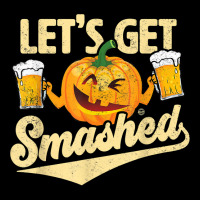 Lets Get Smashed Funny Pumpkin Beer Halloween T Shirt Cropped Sweater | Artistshot