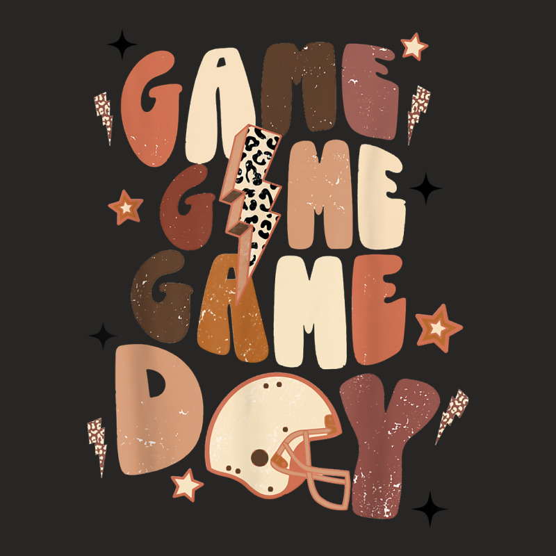 Retro Game Day Football Season Sport Lover Lightning Bolt T Shirt Ladies Fitted T-Shirt by cm-arts | Artistshot