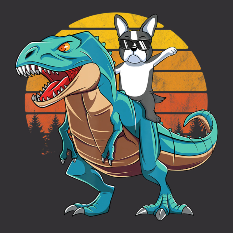 Boson Errier Dog Riding Dinosaur Rex Boys Vintage Short by Konlasa6638 | Artistshot