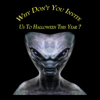 Why Don't You Invite Us, Alien Halloween T Shirt Men's Long Sleeve Pajama Set | Artistshot