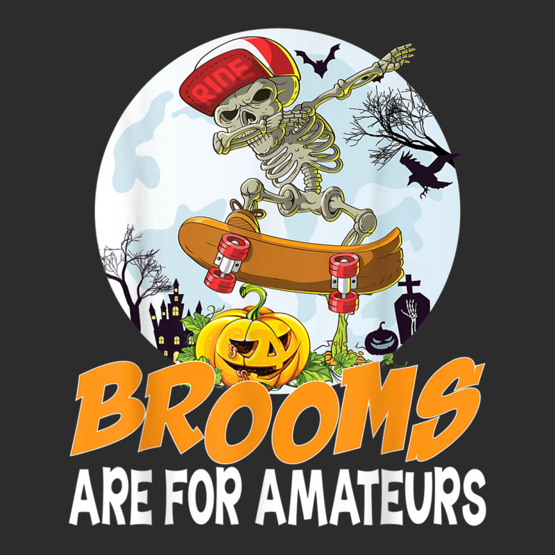 Brooms Are For Amateurs Skeleton Skate Skateboard Halloween Exclusive T-shirt by Queens | Artistshot