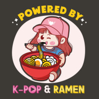 Powered By K Pop And Ramen Japanese Noodles Korean Kpop Novely Bucket Hat | Artistshot