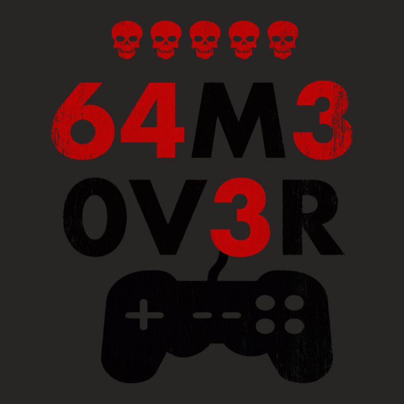 Game Over Leet Code Style - 64m3 0v3r - Red And Black Ladies Fitted T-Shirt by JONAHANDERSON | Artistshot