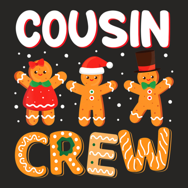 Cousin Crew Christmas Pajama Gingerbread Man Ladies Fitted T-Shirt by cm-arts | Artistshot