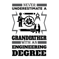 Never Underestimate A Grandfather With An Engineer Degree V-neck Tee | Artistshot