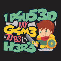 I Paused My Game To Be Here Mmo Rpg Knight Gift T-shirt | Artistshot