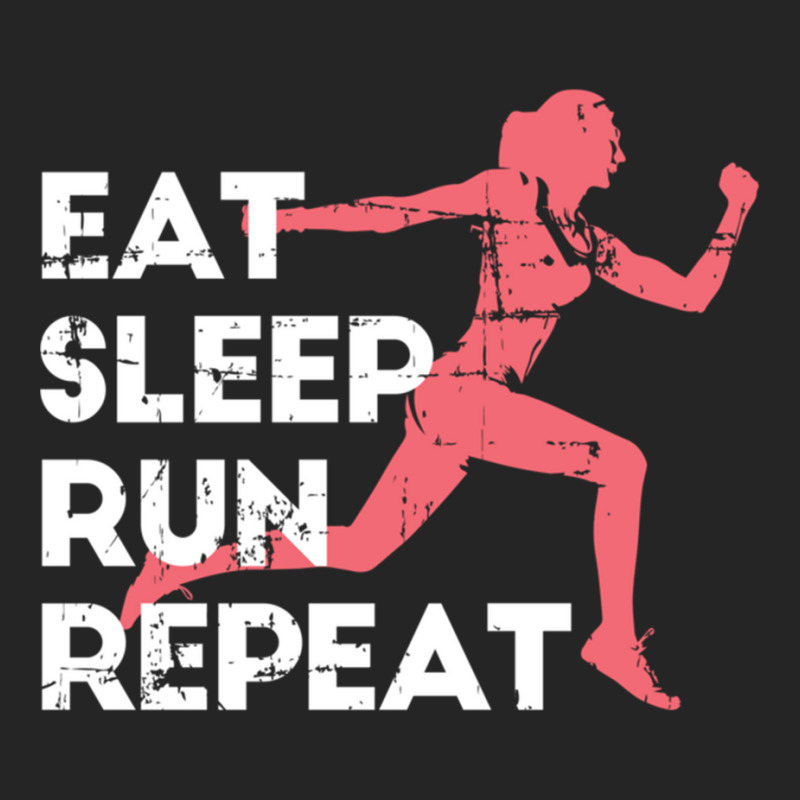 Eat Sleep Run Repeat Track And Field Girl Marathon Running Pullover Ho Unisex Hoodie by cm-arts | Artistshot