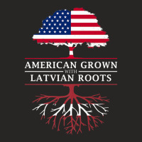 American Grown With Latvian Roots   Latvia Premium T Shirt Ladies Fitted T-shirt | Artistshot