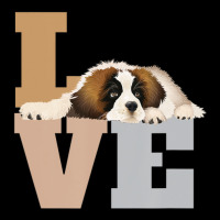 St Bernard Lazy Puppy Dog Slobbers On Word Love Pocket T-shirt | Artistshot