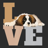 St Bernard Lazy Puppy Dog Slobbers On Word Love Exclusive T-shirt | Artistshot