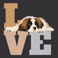 St Bernard Lazy Puppy Dog Slobbers On Word Love Vintage Hoodie And Short Set | Artistshot