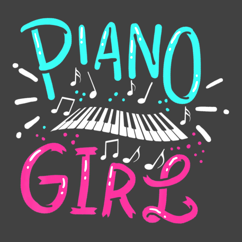 Piano Girl Pianist Music Notes Vintage T-shirt | Artistshot