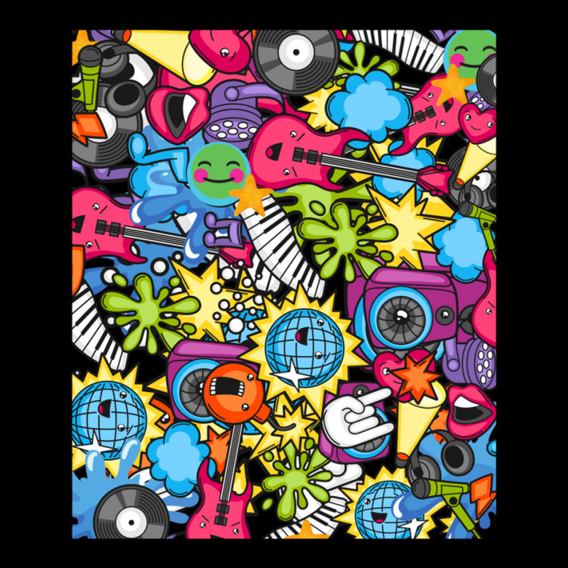 Cute Colorful Musical Instruments Pattern Fleece Short by cm-arts | Artistshot