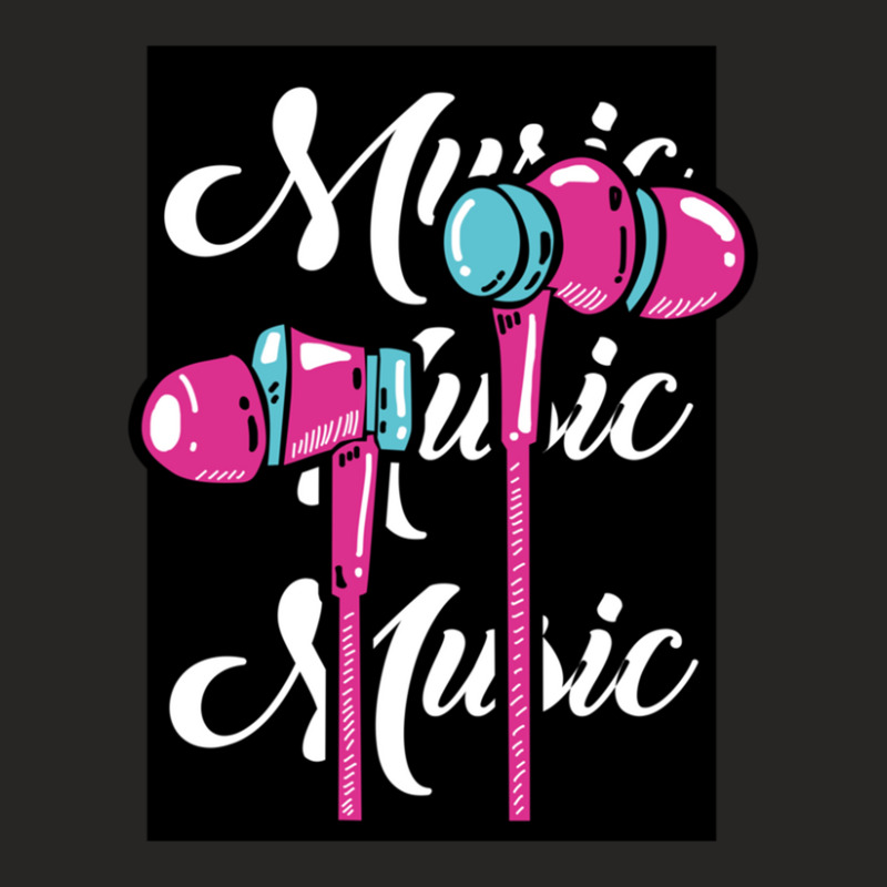 Music In Ear Headphones Songs Songs Ladies Fitted T-Shirt by MarlonChristopherMoyer | Artistshot