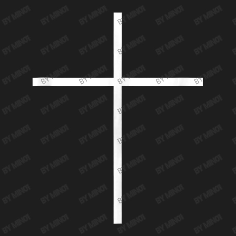 Minimalist White Christian Cross Simple Funeral Classic T-shirt | Artistshot