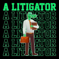 A Litigator Funny Alligator Attorney Alitigator Long Sleeve T Adjustable Cap | Artistshot