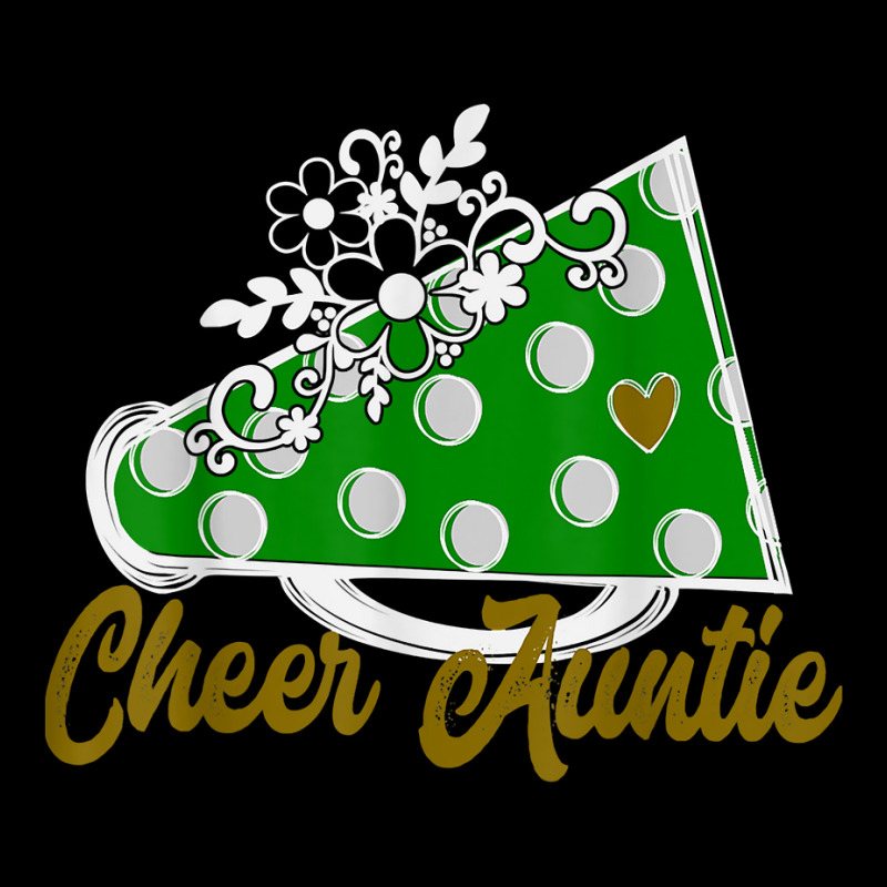 Cheer Auntie Shirt, Green Megaphone Heart Flower Accent T Shirt Youth Sweatshirt by hankeajrippleex5 | Artistshot