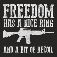 Awesome Freedom Has A Nice Ring And A Bit Of Recoil Sweatshirt Ladies Fitted T-shirt | Artistshot