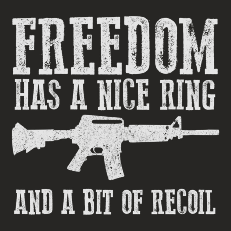 Awesome Freedom Has A Nice Ring And A Bit Of Recoil Sweatshirt Ladies Fitted T-Shirt by cm-arts | Artistshot