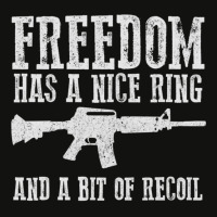 Awesome Freedom Has A Nice Ring And A Bit Of Recoil Sweatshirt Scorecard Crop Tee | Artistshot