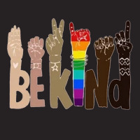 Be Kind Rainbow Shirt Be Kind Sign Language Shirt Be Kind Shirt Lgbt S Vintage Cap | Artistshot