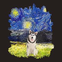 Starry Night Impressionist   Dog Art Alaskan Malamute T Shirt Tank Top | Artistshot