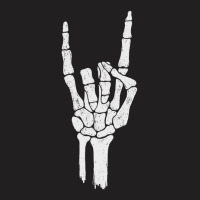 Skeleton Hand Devil Horns Rock Hand Gesture T-shirt | Artistshot