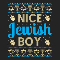 Nice Jewish Boy Ugly Hanukkah Sweater Funny Jewish Chanukkah 3/4 Sleeve Shirt | Artistshot