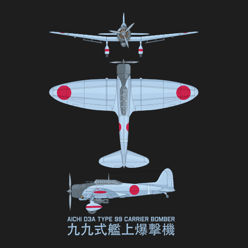 Aichi D3a Bomber Ww2 Japanese Carrier Plane Diagram Gifts Classic T-shirt by Kanmosrin52 | Artistshot