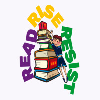 Read Rise Resist Girl With Books Tank Top | Artistshot