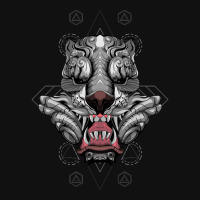 Tiger Head Vector Illustration, Tiger's Ferocious Head, Tiger's Fearso Fanny Pack | Artistshot