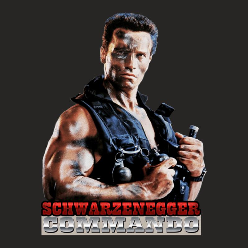 Arnold Man Schwarzenegger Commando Classic Ladies Fitted T-Shirt by SamuelIxcamparic | Artistshot