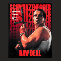 Arnold Man Schwarzenegger Raw Deal Poster Ladies Fitted T-shirt | Artistshot