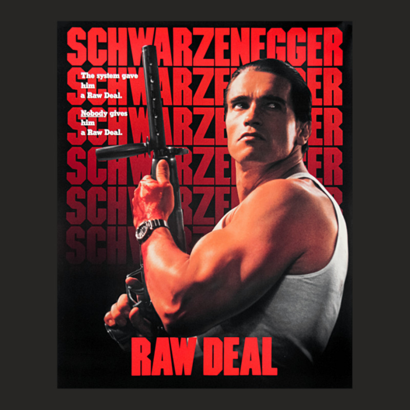 Arnold Man Schwarzenegger Raw Deal Poster Ladies Fitted T-Shirt by SamuelIxcamparic | Artistshot