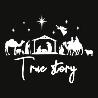 Christian True Story Nativity Christmas Baby Jesus Manger Catholic 433 Scorecard Crop Tee | Artistshot