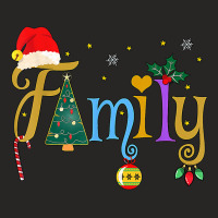 Family Letters Christmas Style Love My Family Christmas T Shirt Ladies Fitted T-shirt | Artistshot