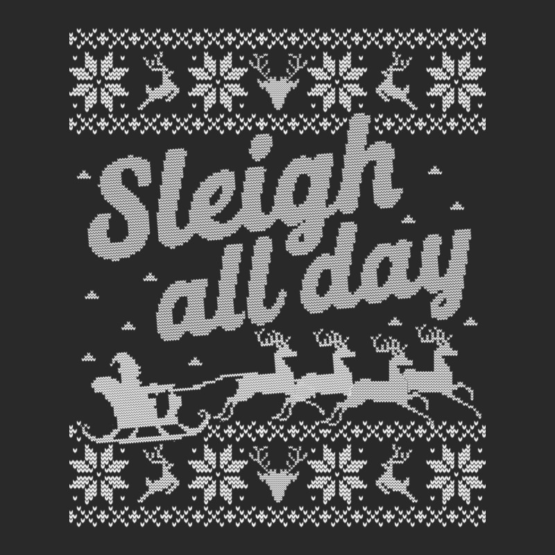 Ugly Christmas Sweater Santa Sleigh All Day Printed Hat | Artistshot