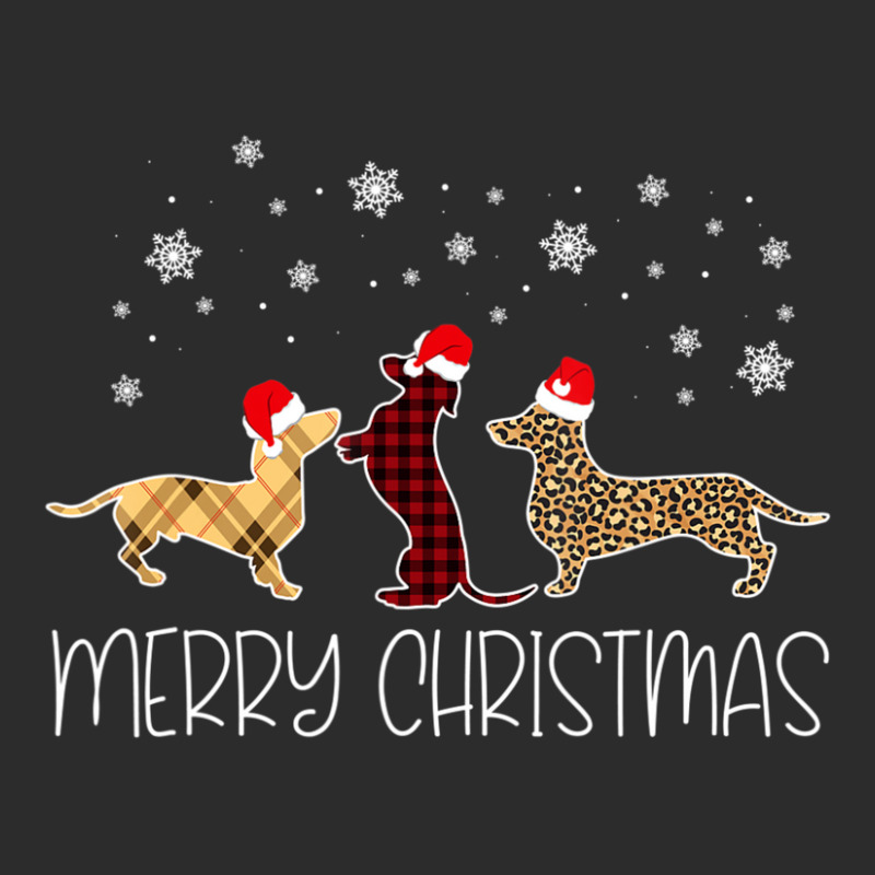 Dachshund Merry Christmas Cute Plaid Leopard Doxie Dog X-mas Exclusive T-shirt by cm-arts | Artistshot