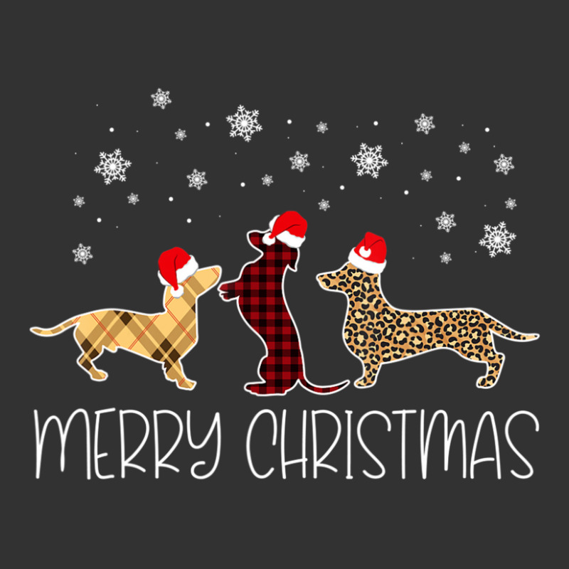 Dachshund Merry Christmas Cute Plaid Leopard Doxie Dog X-mas Baby Bodysuit by cm-arts | Artistshot