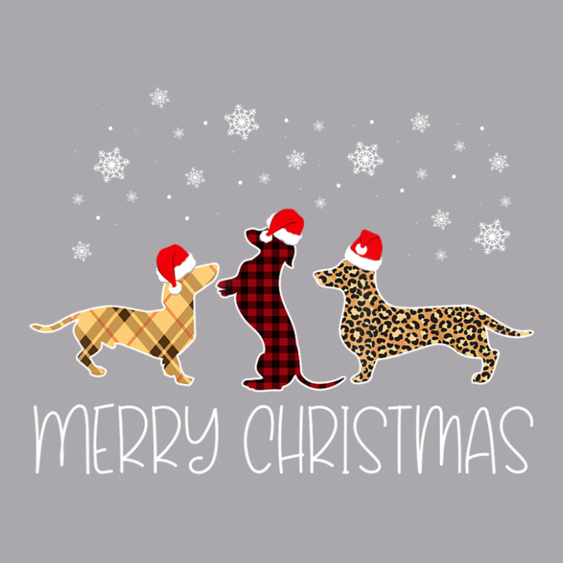 Dachshund Merry Christmas Cute Plaid Leopard Doxie Dog X-mas Youth 3/4 Sleeve by cm-arts | Artistshot