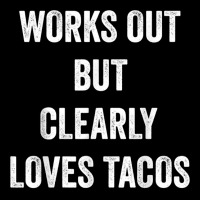 Funny Works Out But Clearly Loves Tacos Distressed Grunge T Shirt Adjustable Cap | Artistshot