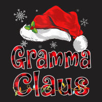 Gramma Claus Christmas Hat Red Plaid Family Group Matching Raglan Base T-shirt | Artistshot