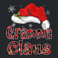 Gramma Claus Christmas Hat Red Plaid Family Group Matching Raglan Base Crewneck Sweatshirt | Artistshot