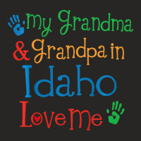 Kids Idaho Grandma And Grandpa Love Me Ladies Fitted T-shirt | Artistshot