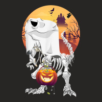 Halloween Shirts For Boys Men Dinosaur Halloween Ghost Ladies Fitted T-shirt | Artistshot