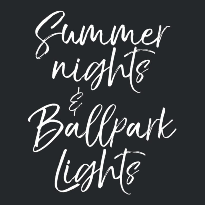 Baseball Summer Nights And Ballpark Lights Crewneck Sweatshirt by Kanjolen689 | Artistshot